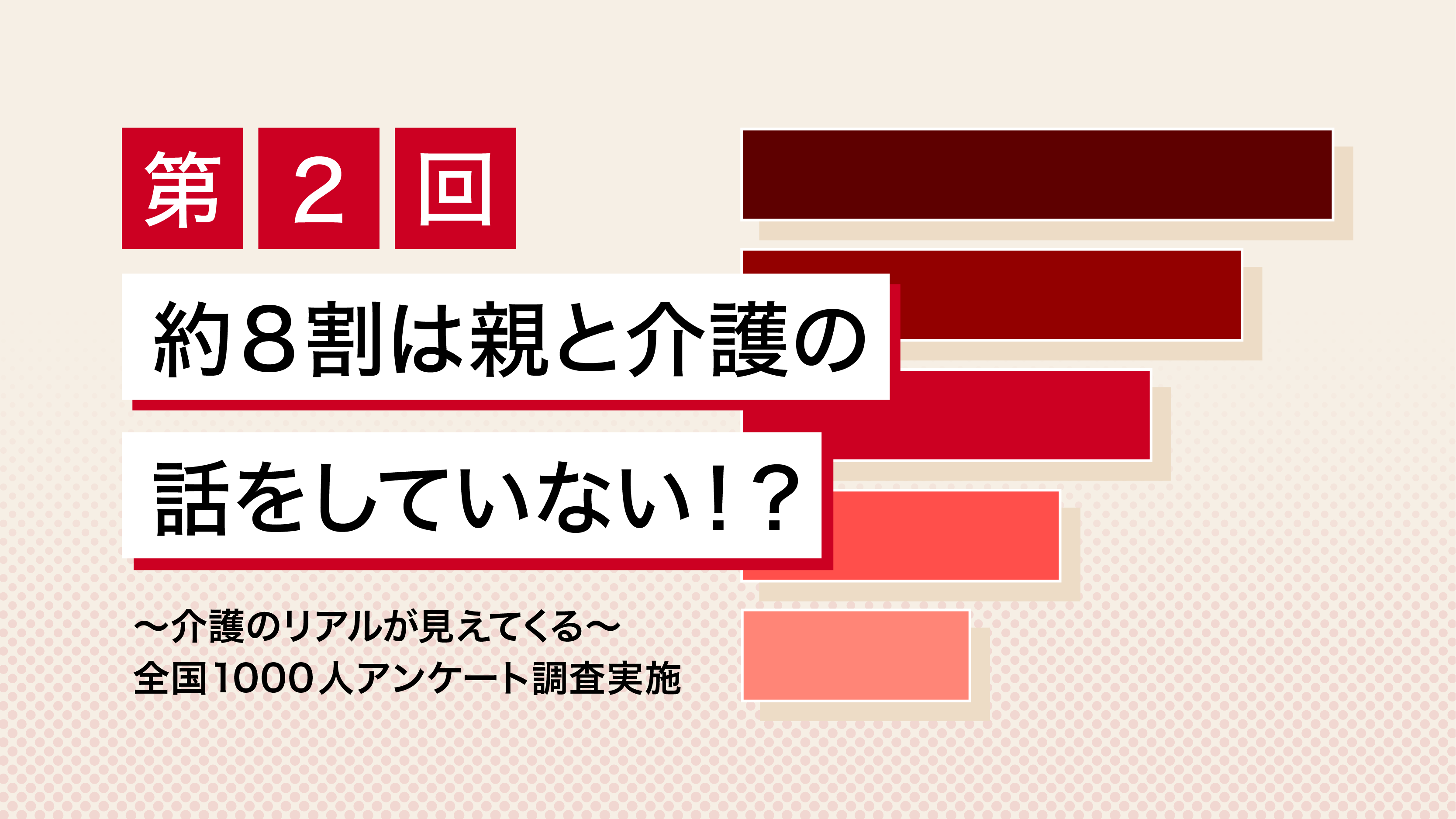 〜介護のリアルが見えてくる〜 全国1000人アンケート調査②